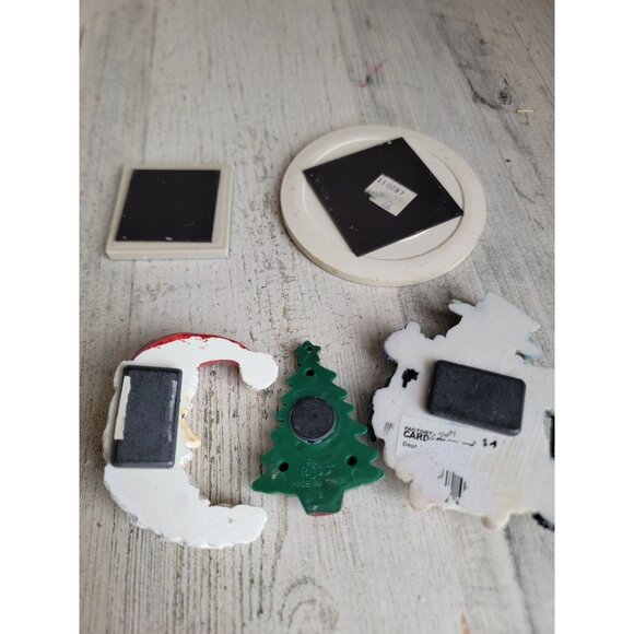 Vintage Santa Claus variety magnet snowman set tree decor - Picture 6 of 7